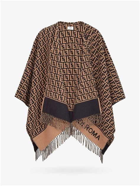 fendi poncho uk|fendi poncho long fur cape.